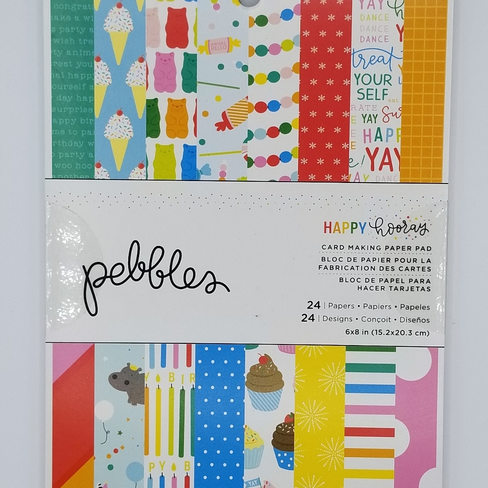 Pebbles Happy Hooray Card Making Paper Pad